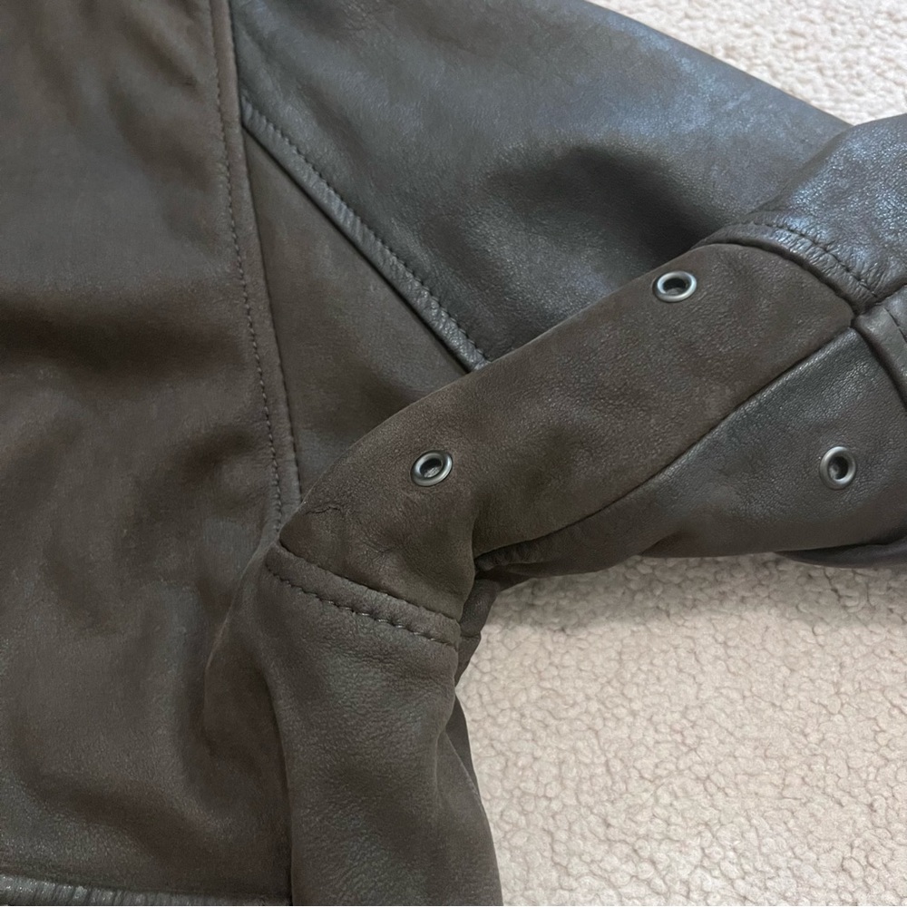 Vintage Hunt Club Leather Jacket Size 46T Brown Soft Leather Full Zip Pockets - Picture 4 of 10